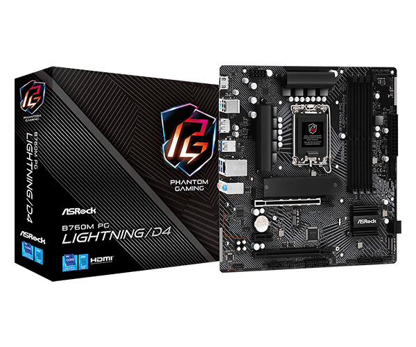 マザーボード ASRock B760M PG Lightning/D4 + DeepCool ASRock | B760M PG Lightning/D4